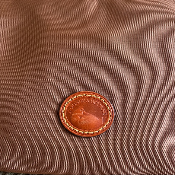 Dooney & Bourke Brown canvas w/leather Crossbody Pouchette - EUC - Picture 6 of 12